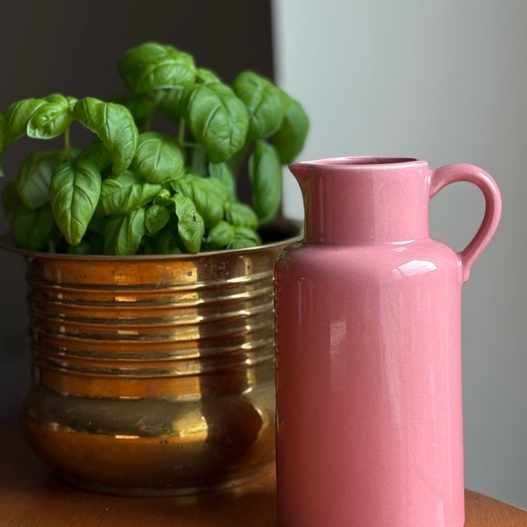 West Germany Pink Ceramic Jug Mid Century Pitcher Vintage Drinkware Retro Bar - Picture 7 of 14